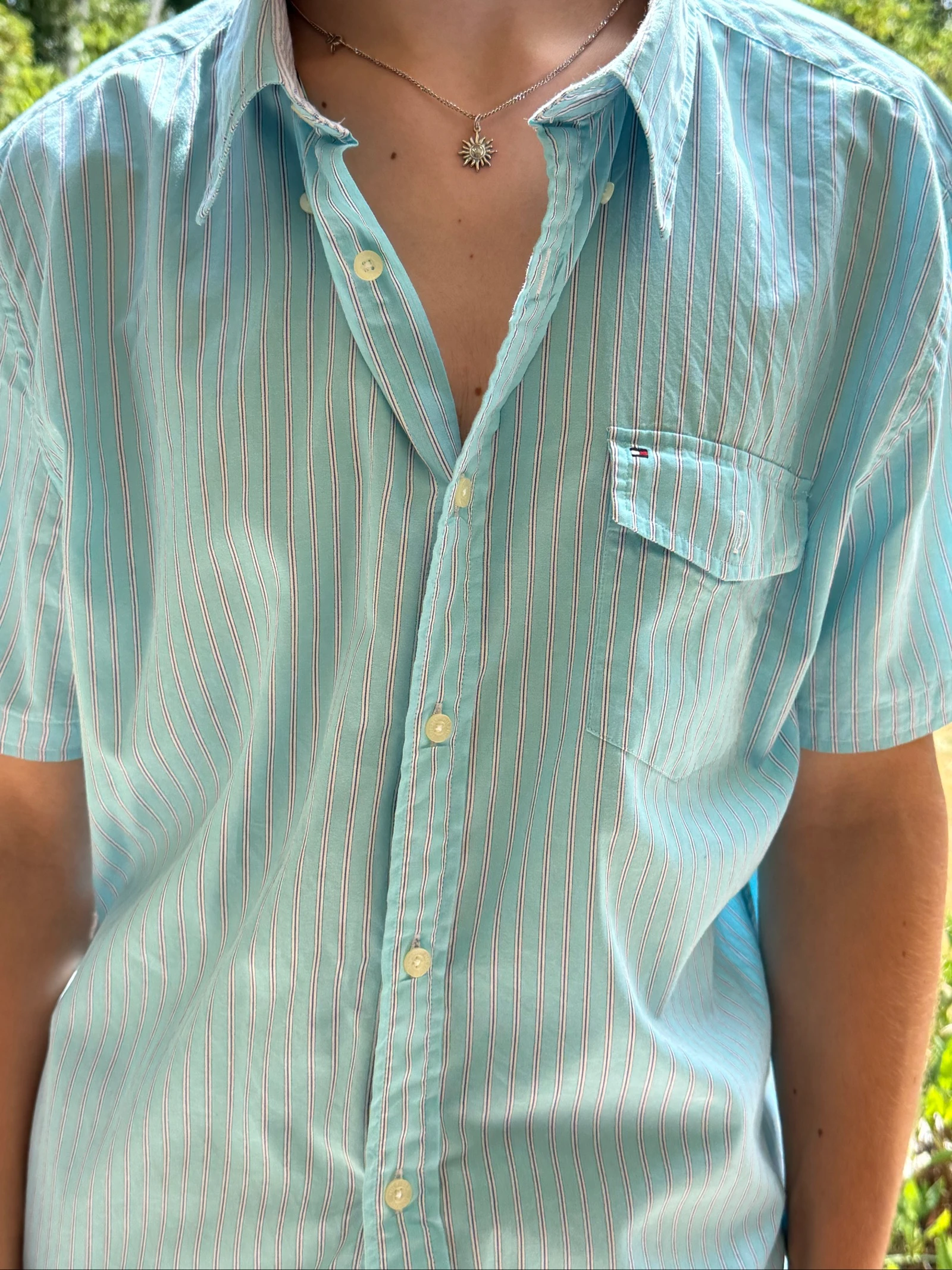 Tomy Hilfiger, camisa de hombre de manga corta, talla XL, muy buen estado – photo 3